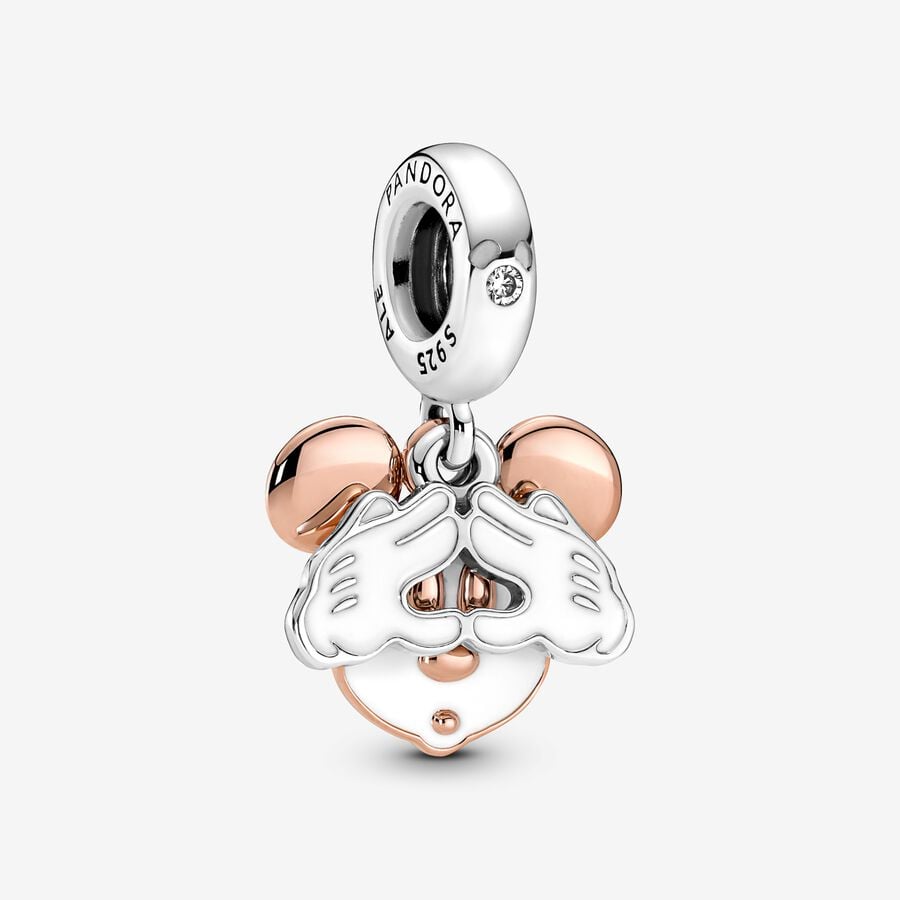 Charm-pendentif double Mickey Mouse de Disney image number 0