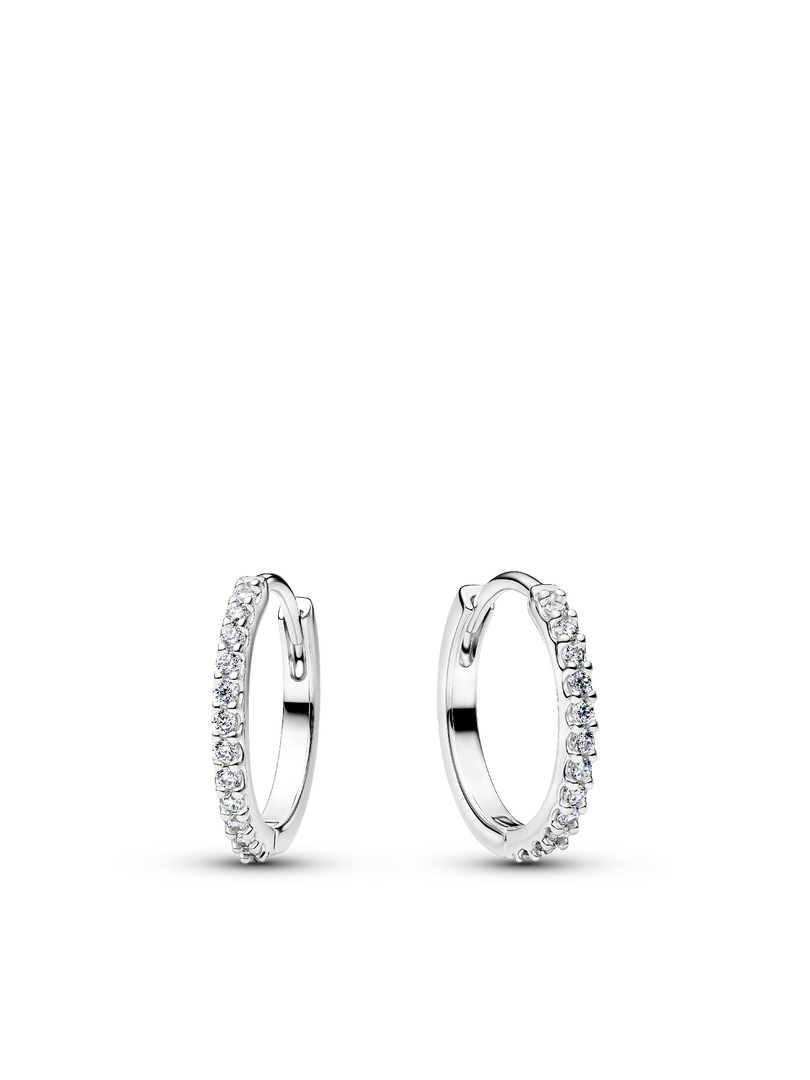 Sparkling Sterling Silver Hoop Earring Stack
