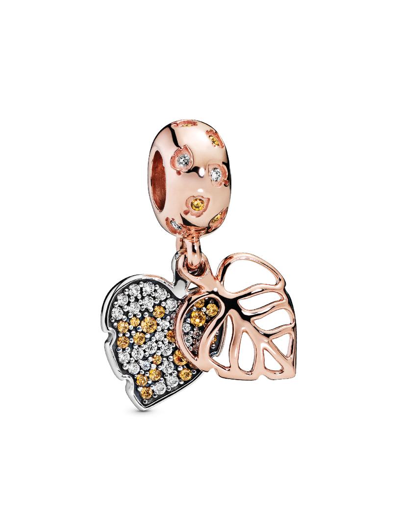 Sparkling Leaves Dangle Charm