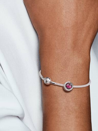 FINAL SALE - Sparkling Cerise Pink Snowflake Charm