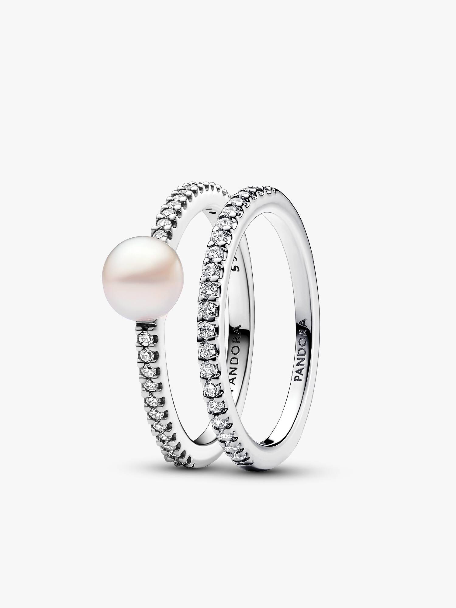 Treated Freshwater Cultured Pearl Ring Band Set