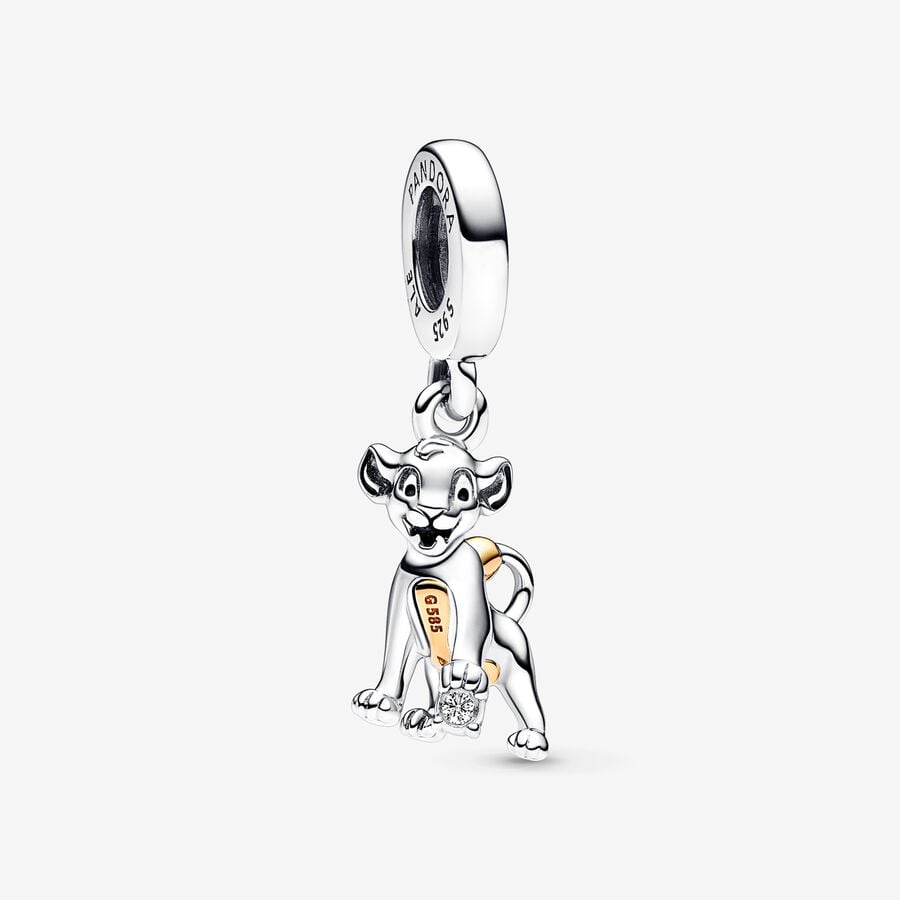 Charm-pendentif Simba 100e anniversaire de Disney avec diamant créé en laboratoire de 0,009 ct pt image number 0