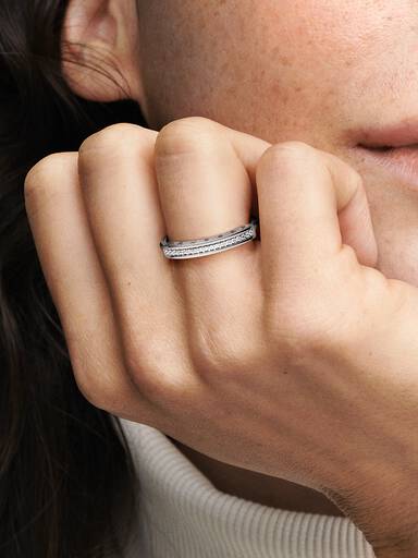 VENTE FINALE - Bague Pavé I-D Pandora Signature