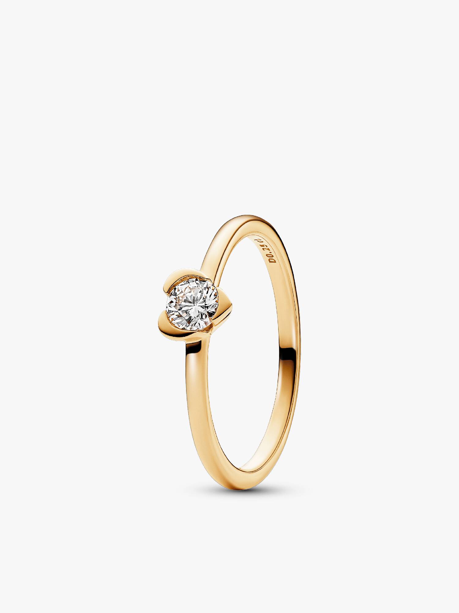 Bague à diamant cultivé en laboratoire en forme de cœur Pandora Talisman