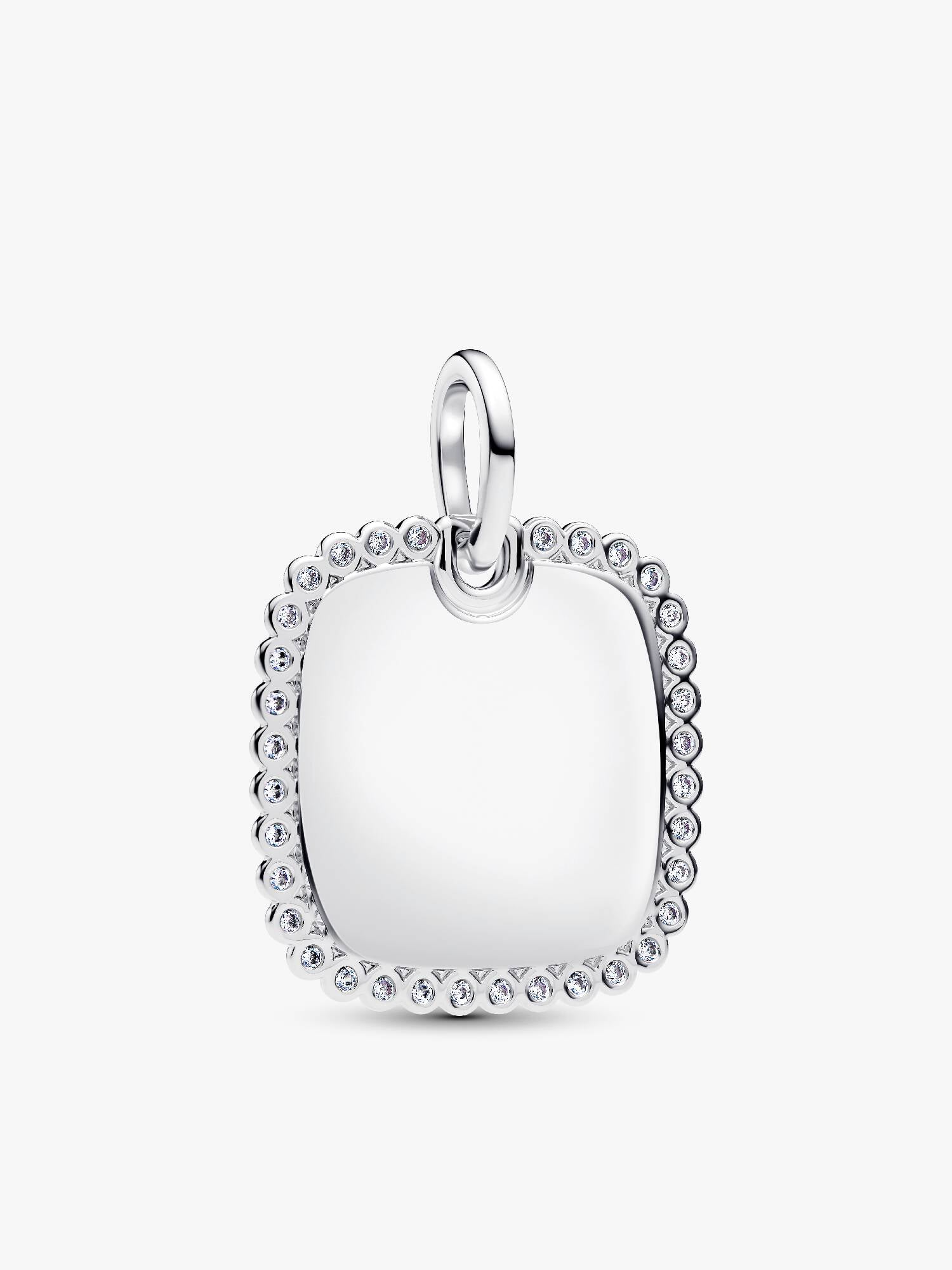 Pendentif  étiquette carrée à graver