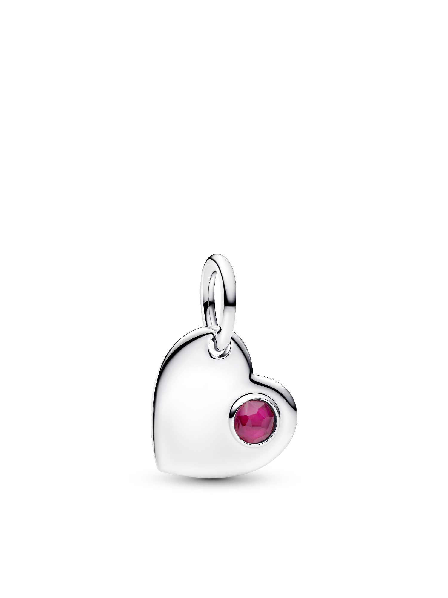 July Birthstone Heart Pendant Necklace