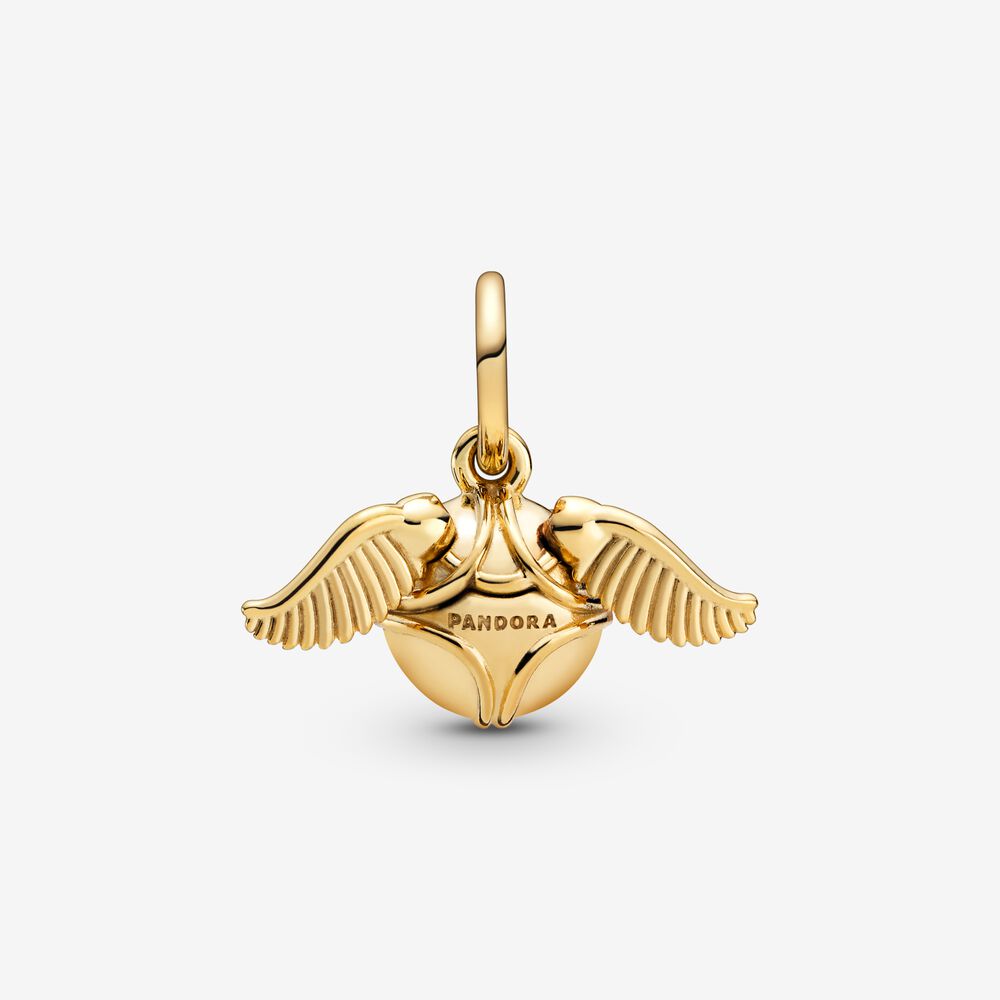 Harry Potter, Golden Snitch Pendant | Gold plated | Pandora Canada