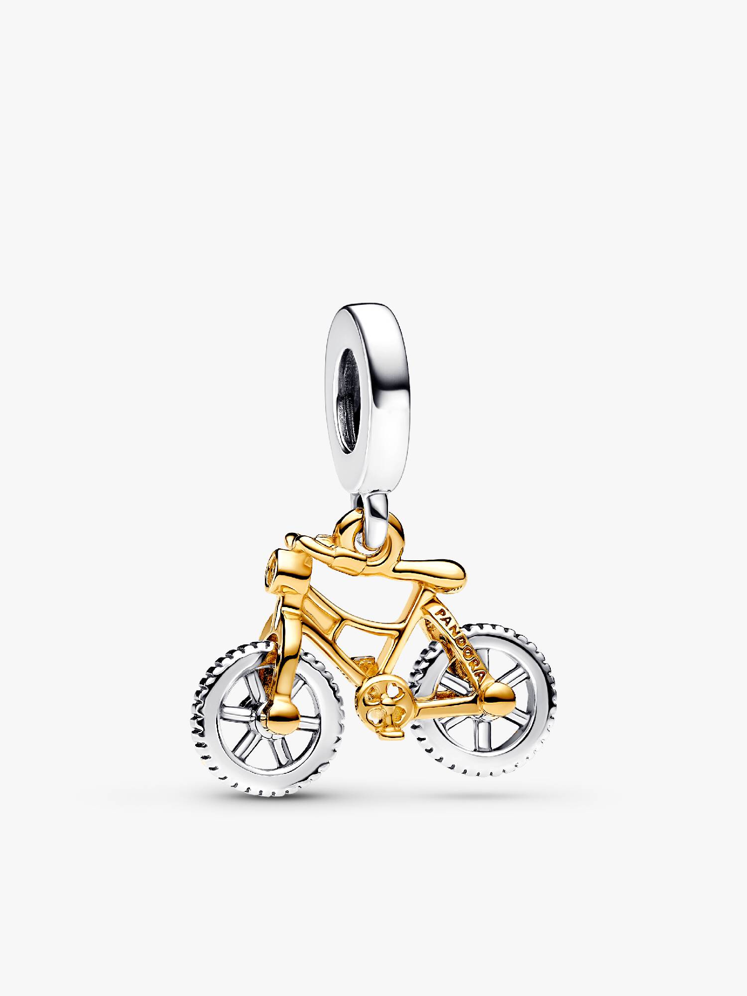 Two-tone Spinning Wheels Bicycle Dangle Charm