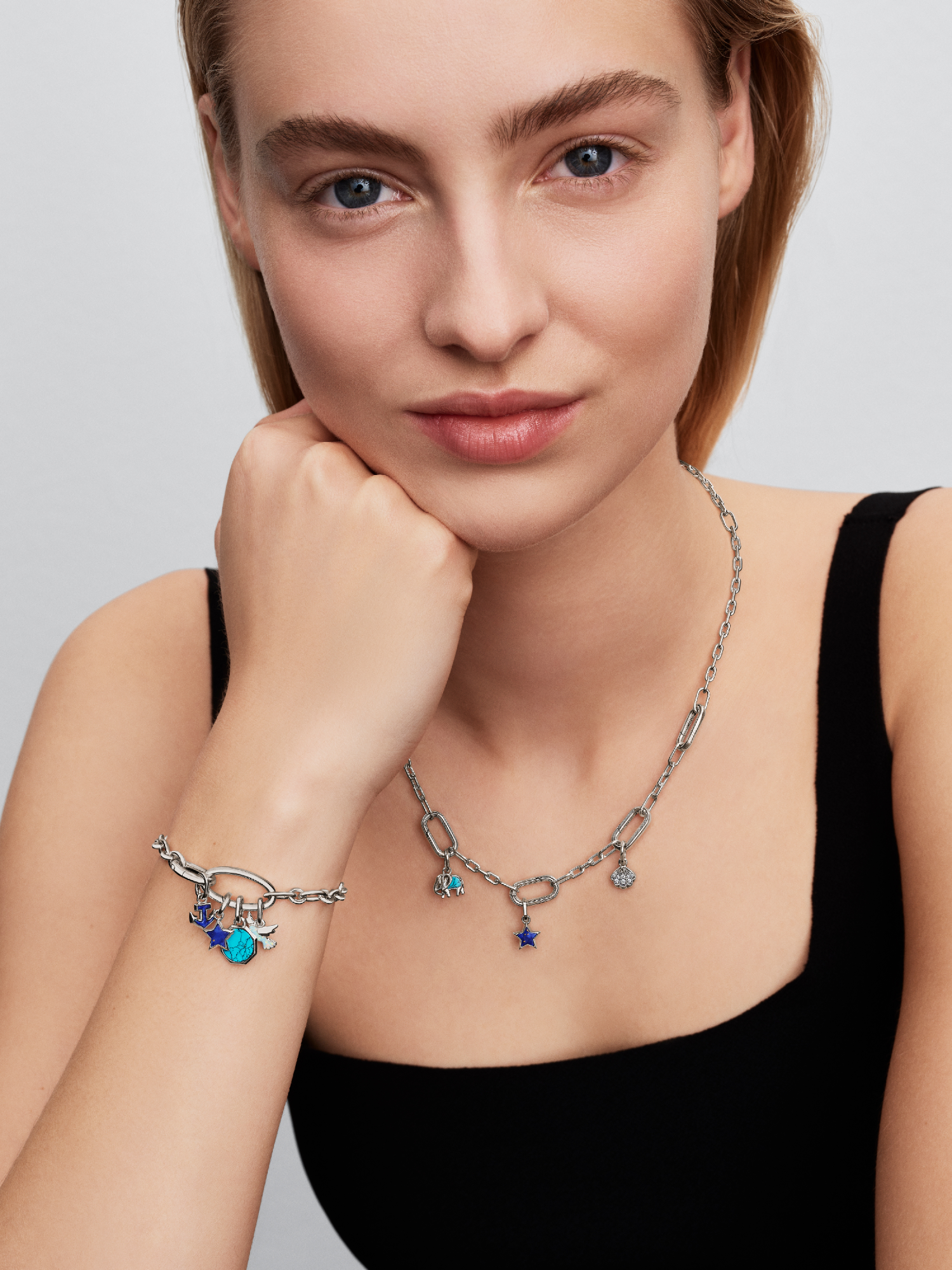 Bracelet à chaîne maillons ovales ouvrant