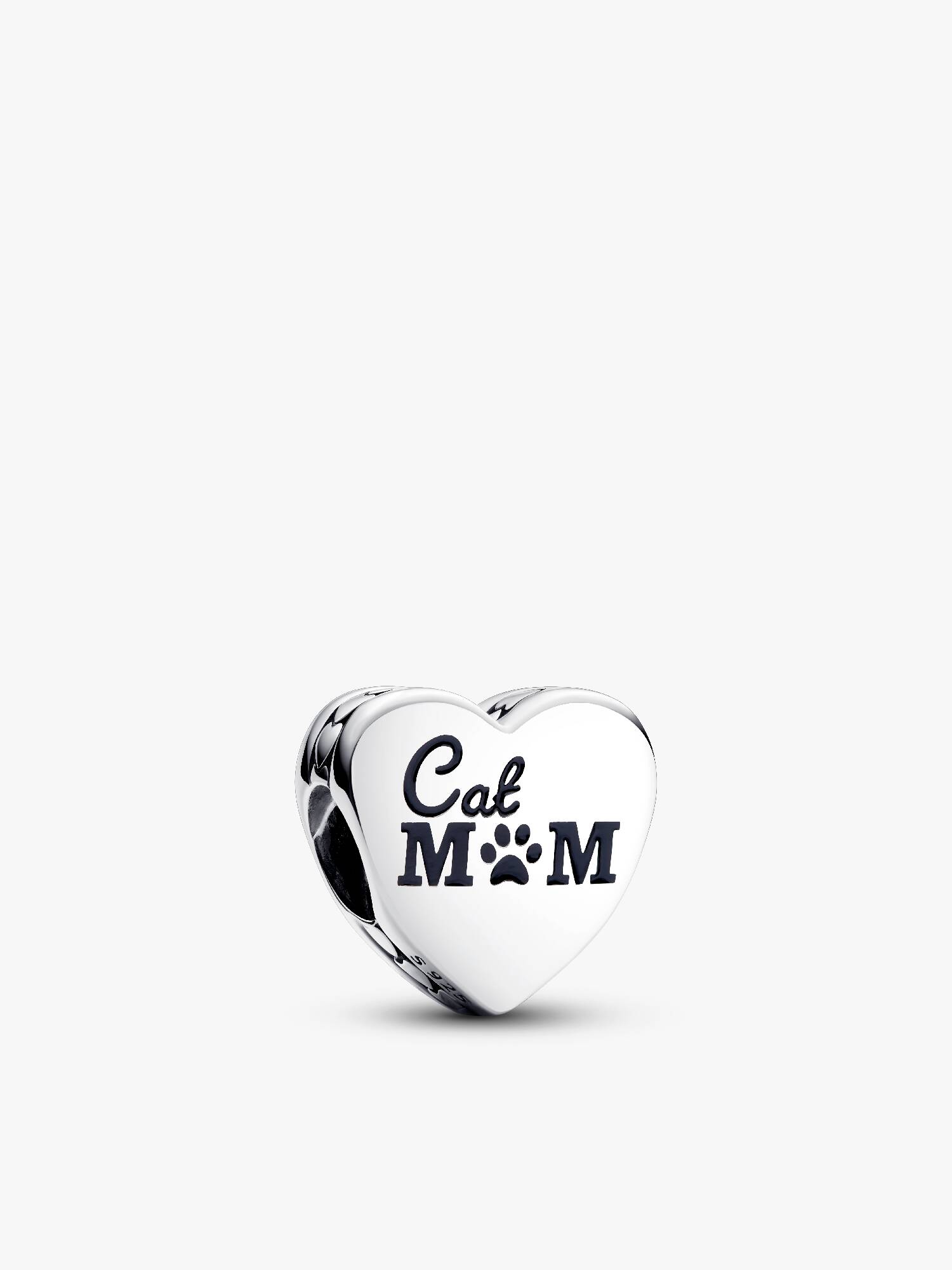 Engravable Cat Mom Heart Charm