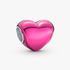Metallic Pink Heart Charm Metallic Pink Heart Charm
