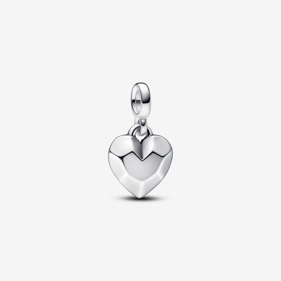 Mini charm-pendentif Cœur à facettes Pandora ME image number 0