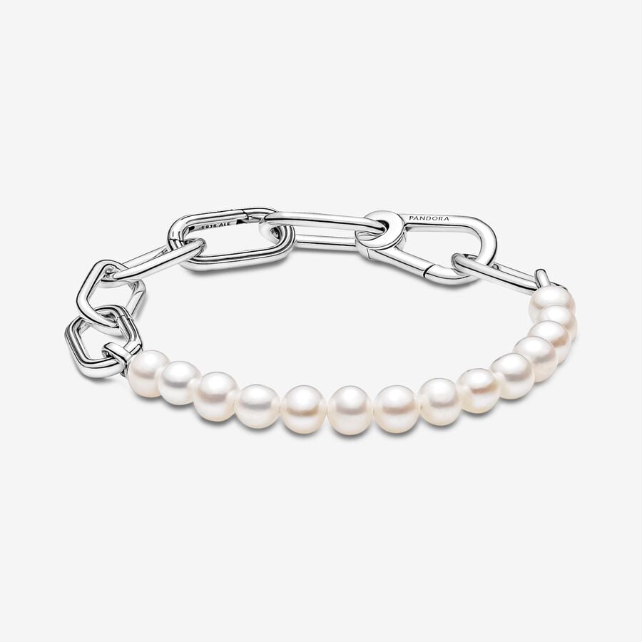 Bracelet de perles de culture d’eau douce traitées Pandora ME image number 0