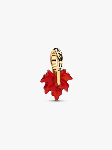 Red Maple Leaf Dangle Charm