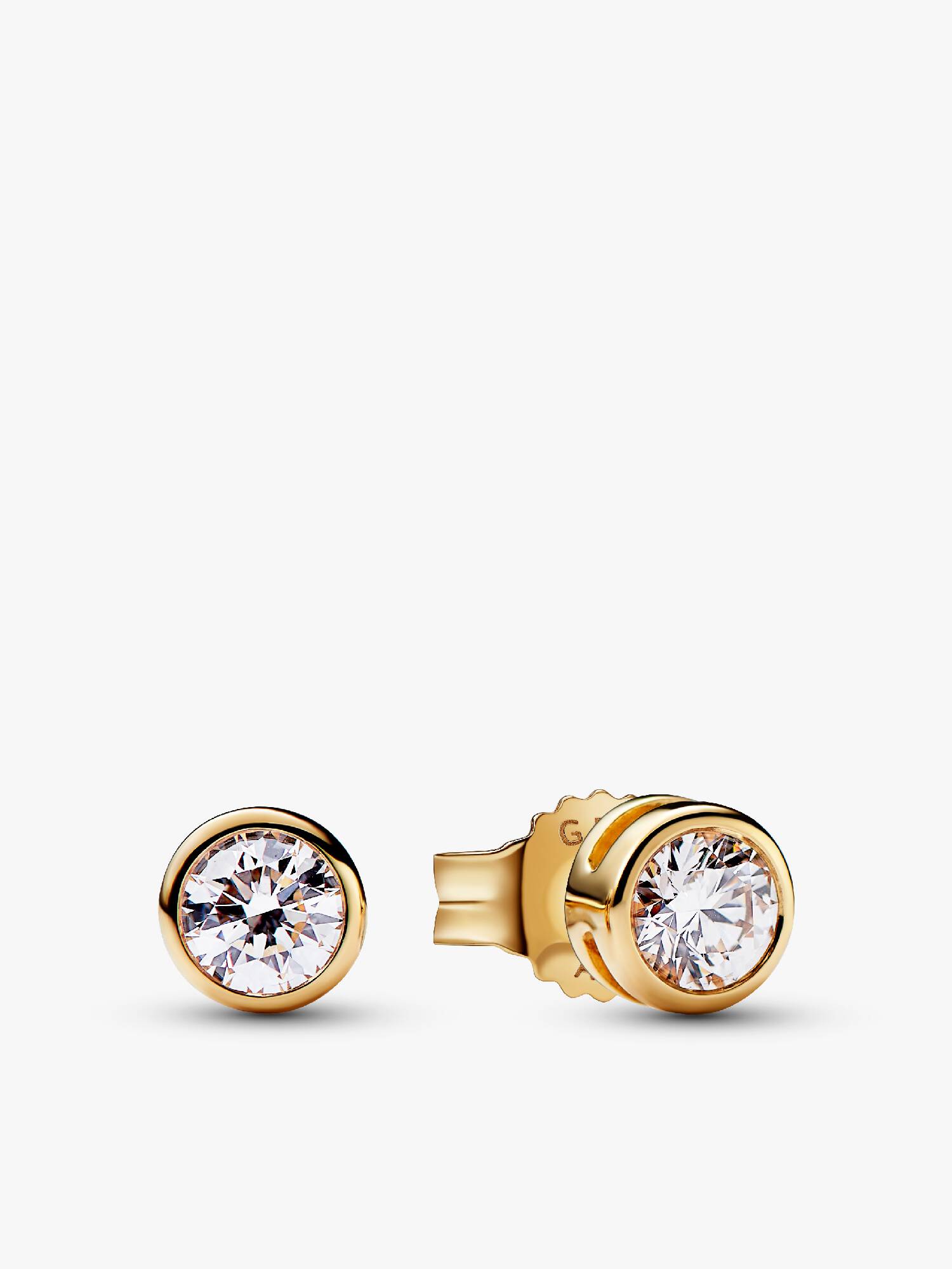 Clous d'oreilles à diamant cultivé en laboratoire en serti clos Pandora Era