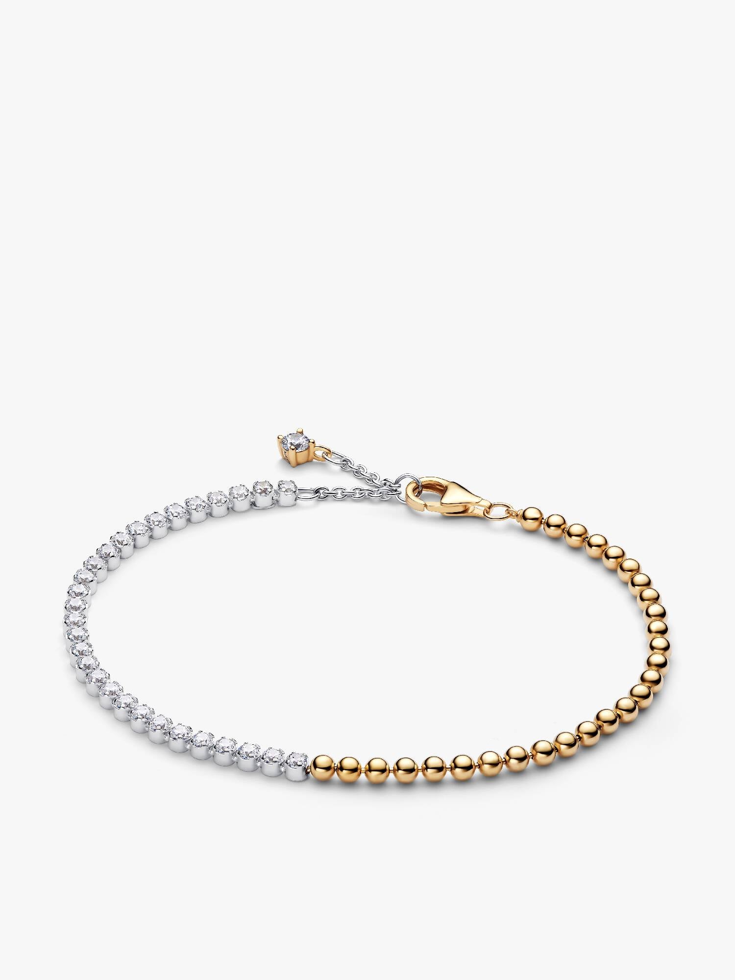 Bracelet tennis et perles