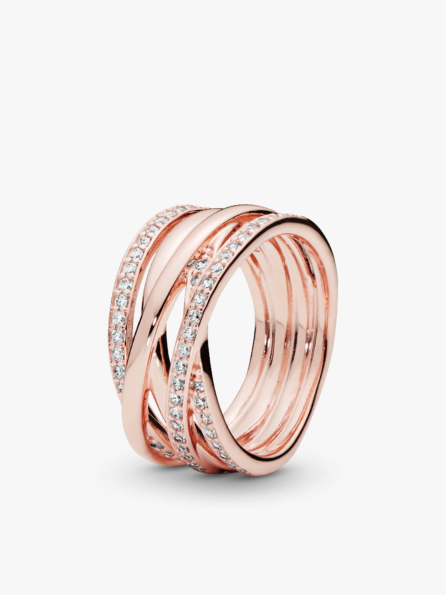 Bague Lignes scintillantes et polies