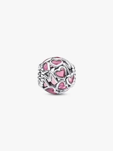 Pink Openwork Hearts Mom Charm