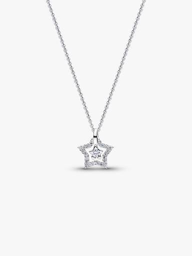 Pandora Talisman Sterling Silver Lab-Grown Diamond Star Pendant Necklace