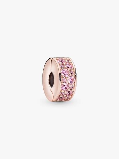 Clip pavé rose