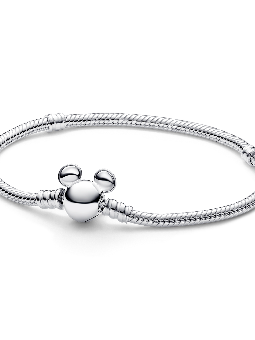 Bracelet à chaîne serpentine avec fermoir Mickey Mouse de Disney Moments