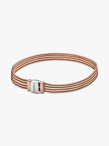 VENTE FINALE - Bracelet à multiples chaînes serpentines Pandora Réflexions