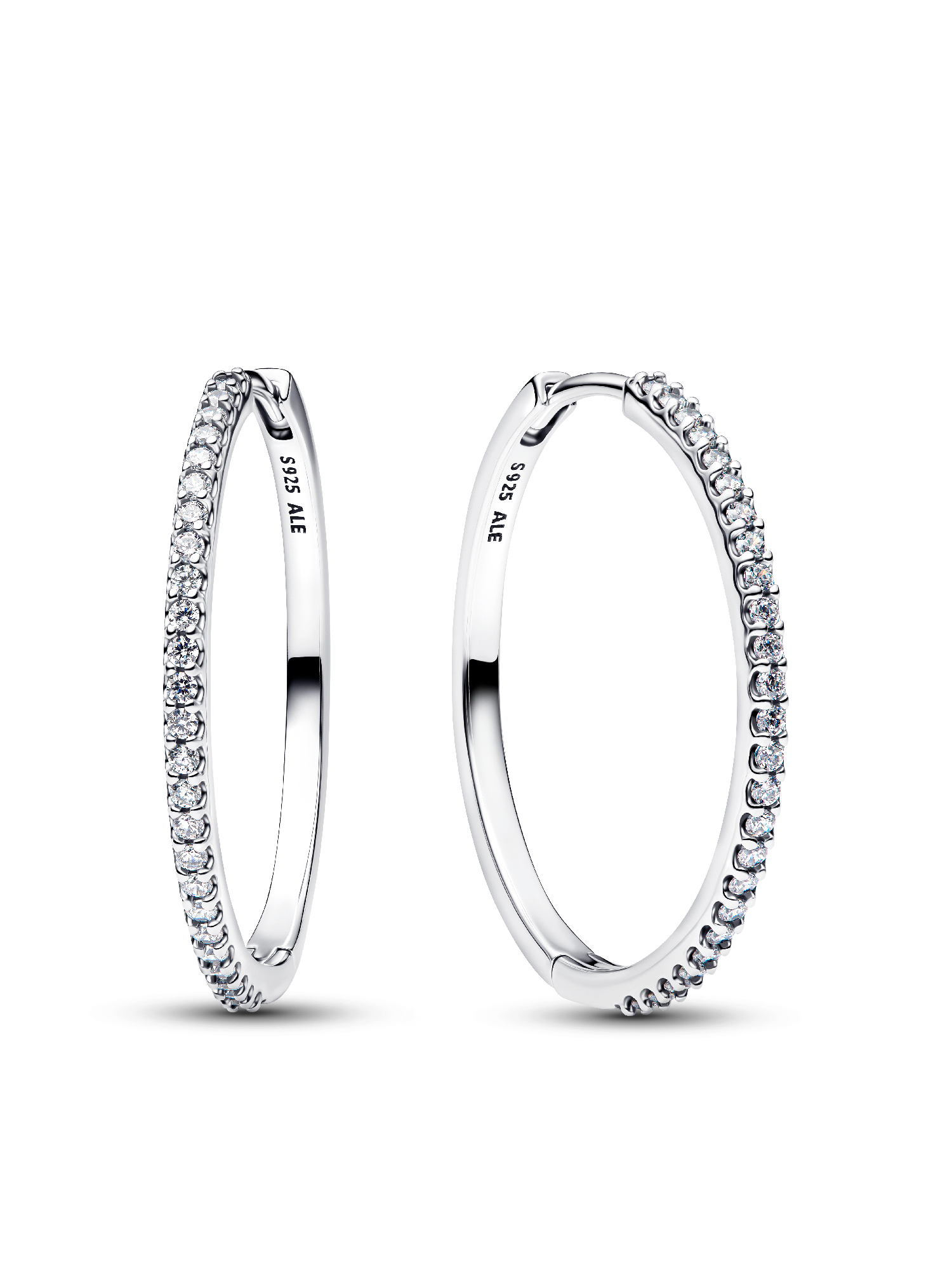 Sparkling Sterling Silver Hoop Earring Stack