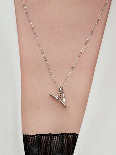 Organically Shaped Heart Large Pendant Necklace