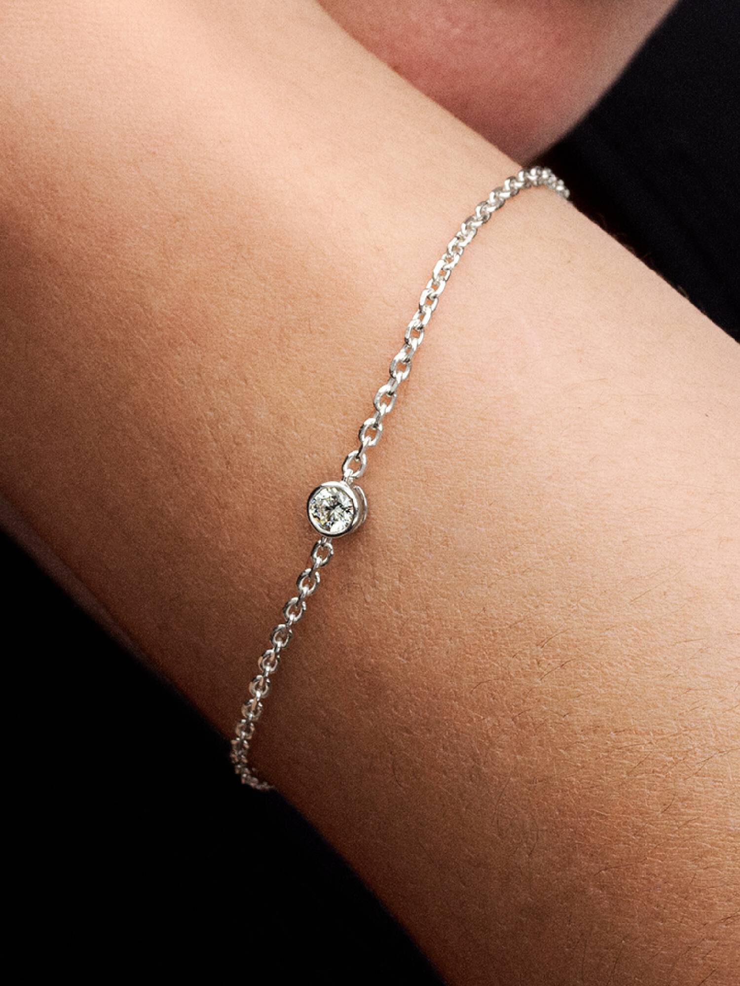 Pandora Era Lab-Grown Diamond Bezel Chain Bracelet