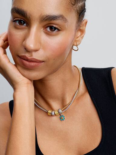 Studded Clasp & Chain Necklace