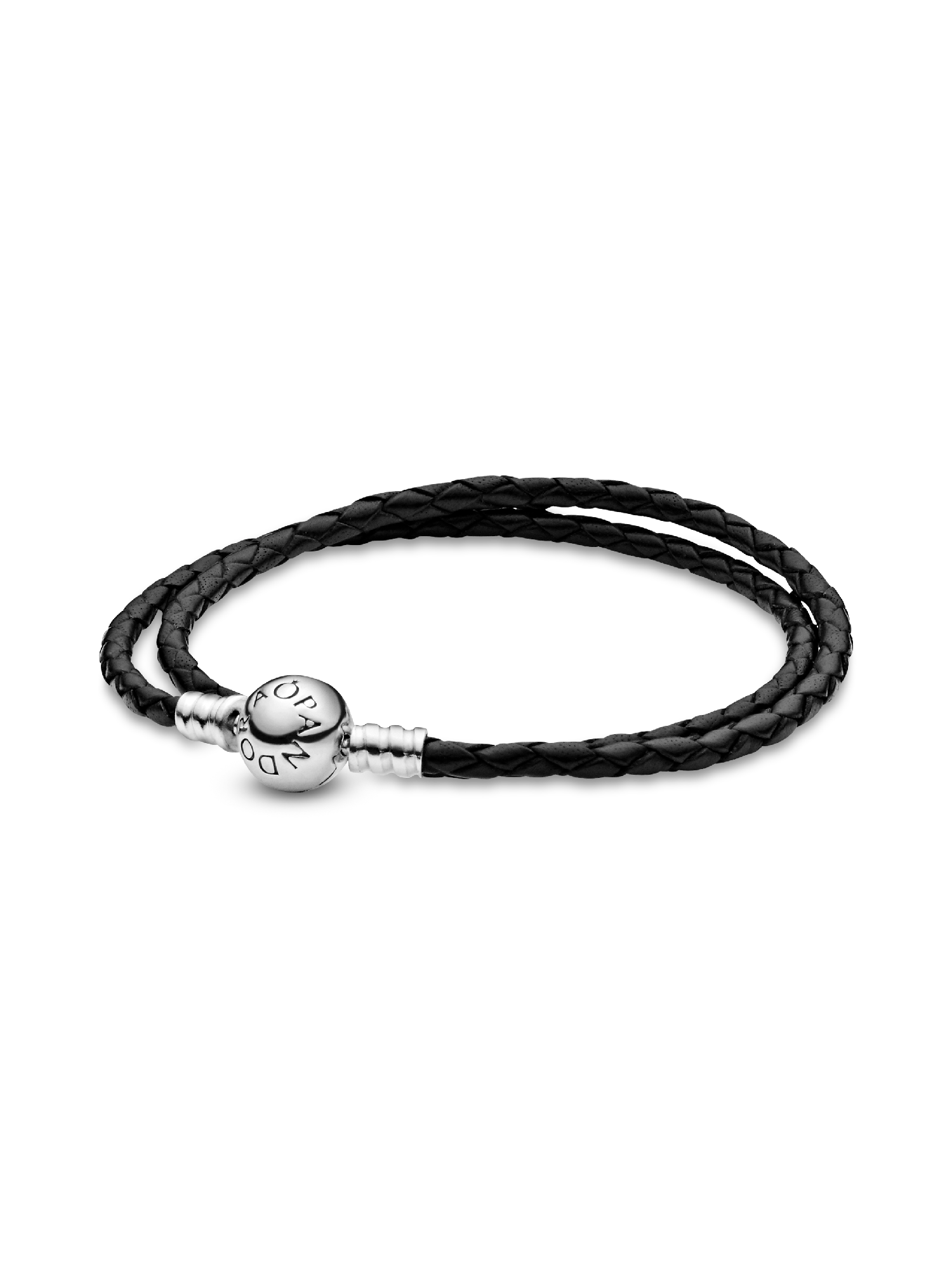 Double Black Leather Bracelet