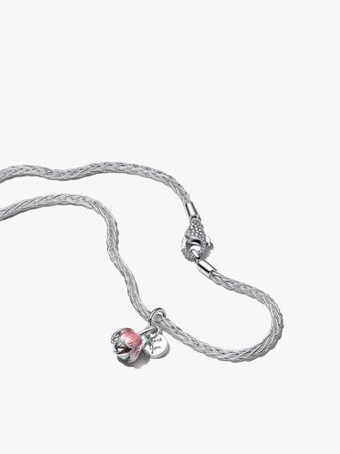 Blooming Flower Foxtail Chain Charm Necklace