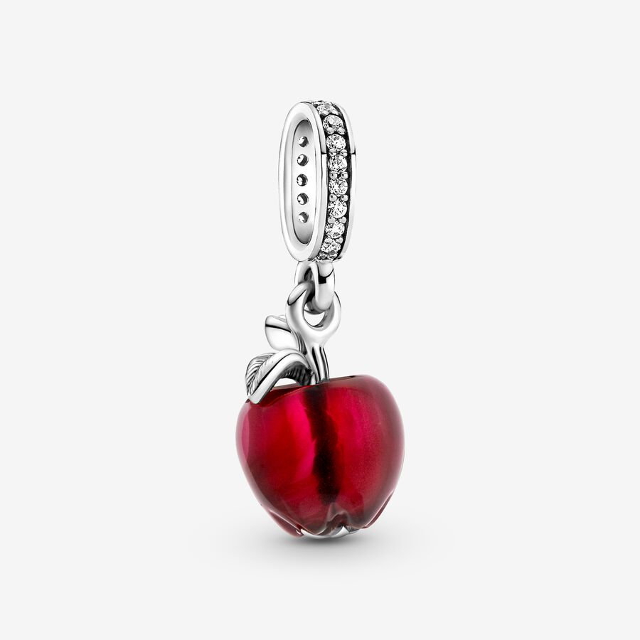 VENTE FINALE - Breloque pomme rouge en verre de Murano image number 0