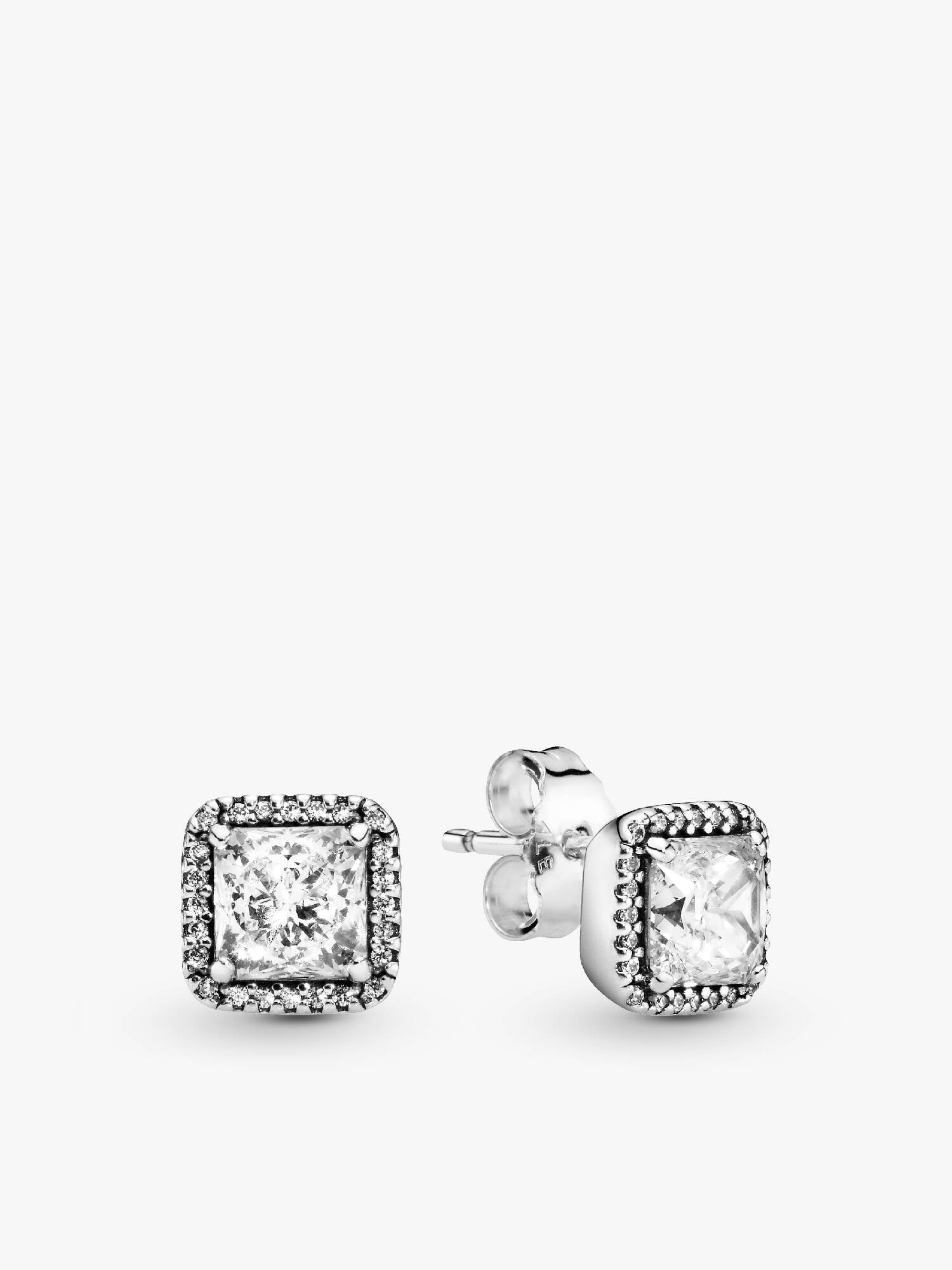 Clous d’oreille Halo carrés scintillants