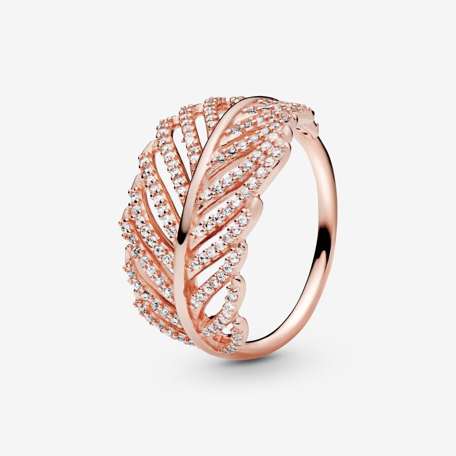 FINAL SALE - Shimmering Feather Ring image number 0