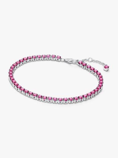 Bracelet tennis rose scintillant