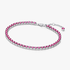 Bracelet tennis rose scintillant Bracelet tennis rose scintillant