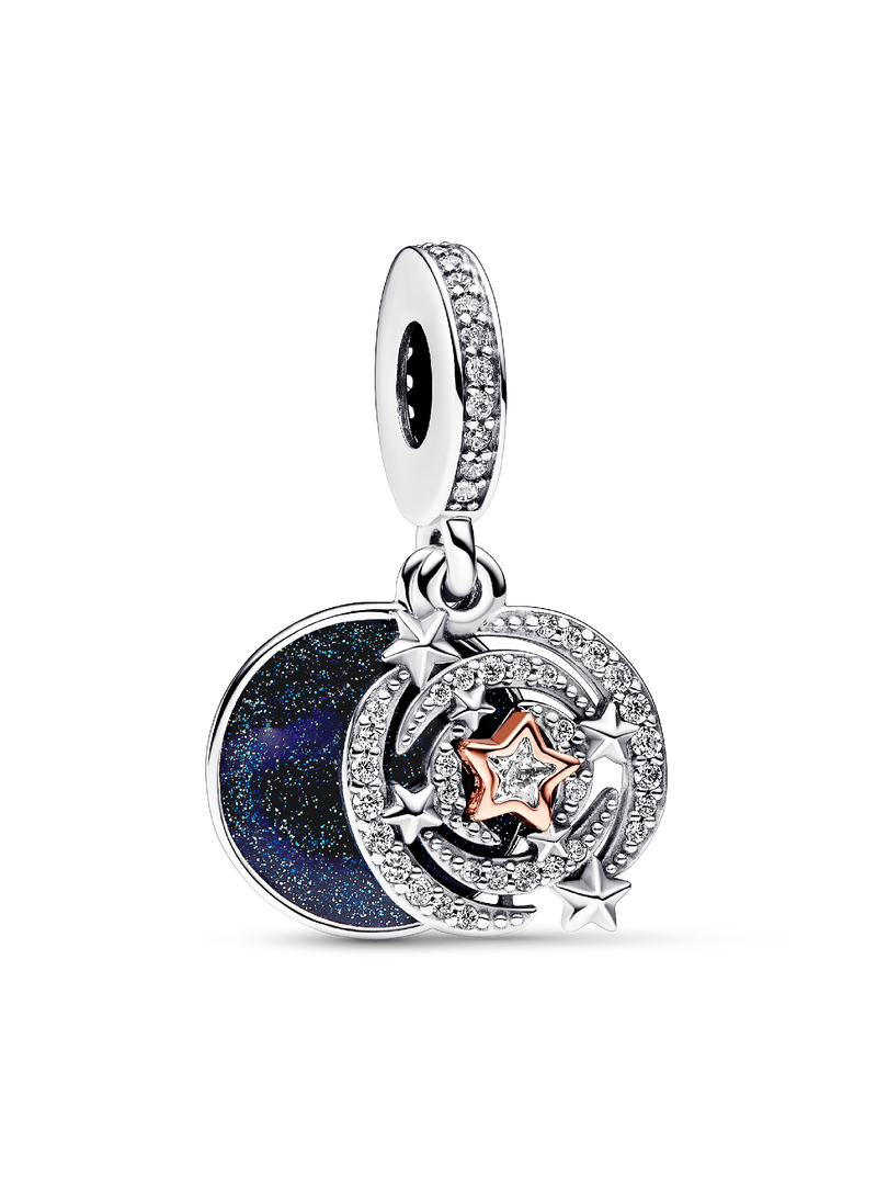 Two-tone Shooting Star Double Dangle Charm