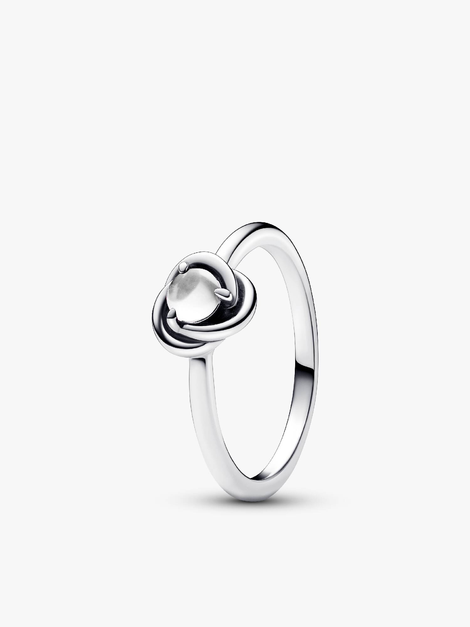 April Clear Eternity Circle Ring
