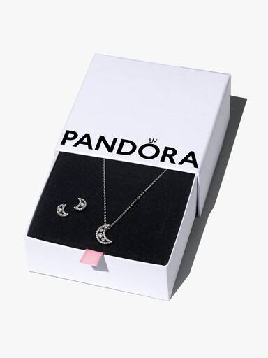 Crescent Moon Necklace & Earrings Gift Set