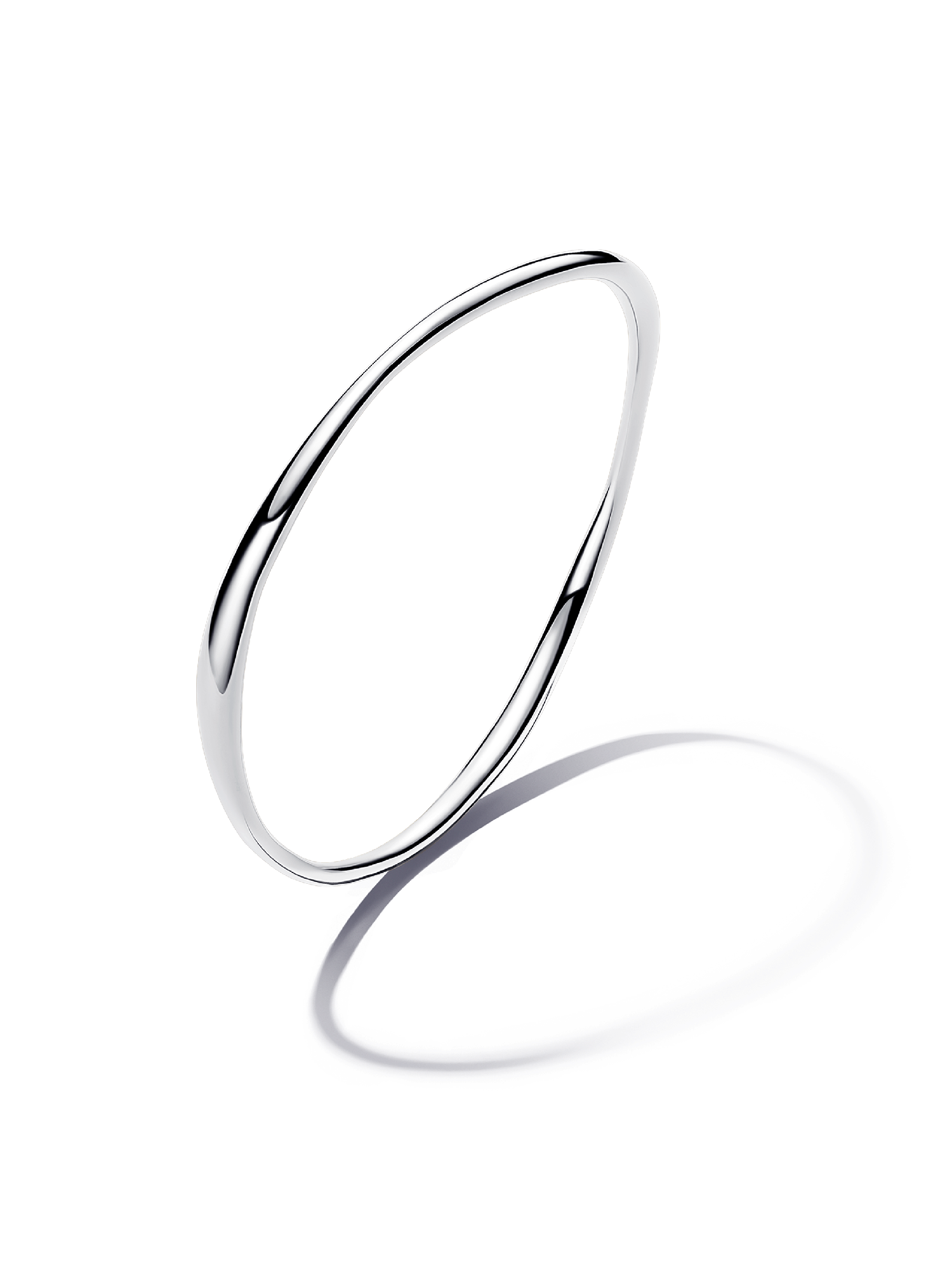 Organically Shaped Bangle | Sterling silver | Pandora Canada