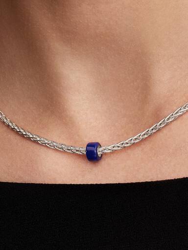 Mini charm en verre de Murano bleu