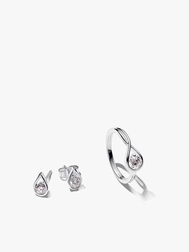 Pandora Infinite Lab-Grown Diamond Ring & Stud Earrings Set