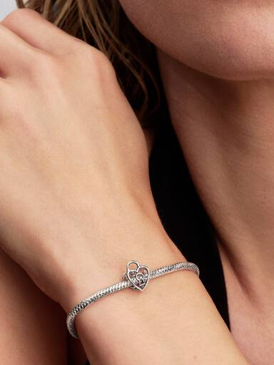 Charm Cadenas en cœur ajouré