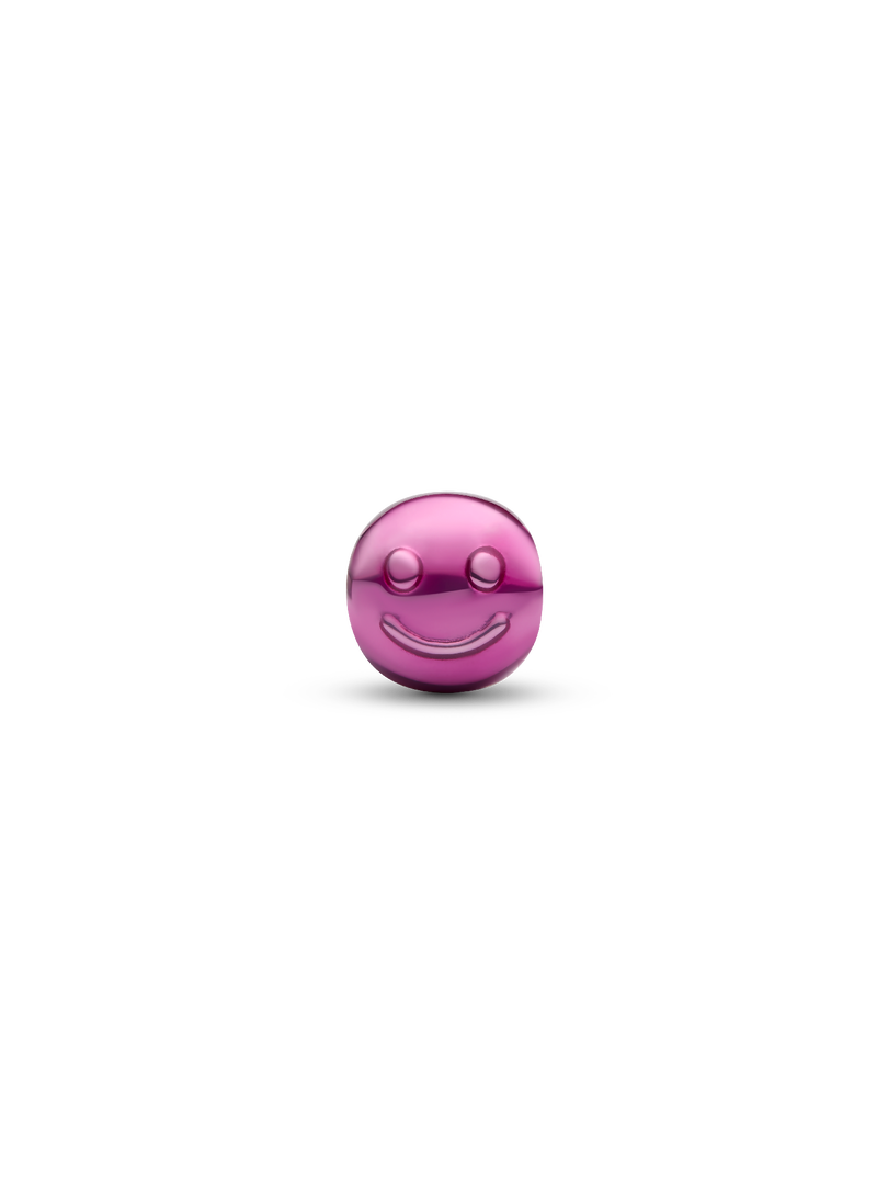 Pink Happy Face Mini Charm