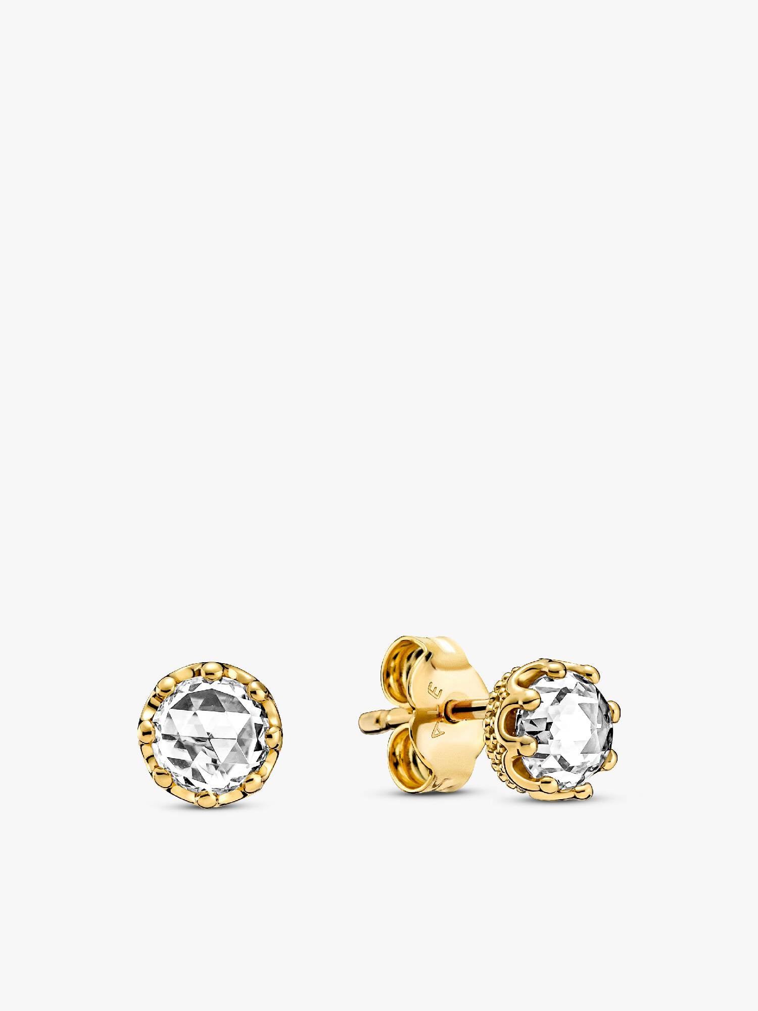 Clous d’oreilles Couronne incolore scintillante