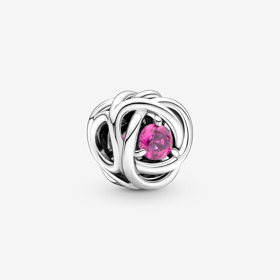 October Pink Eternity Circle Charm image number 0
