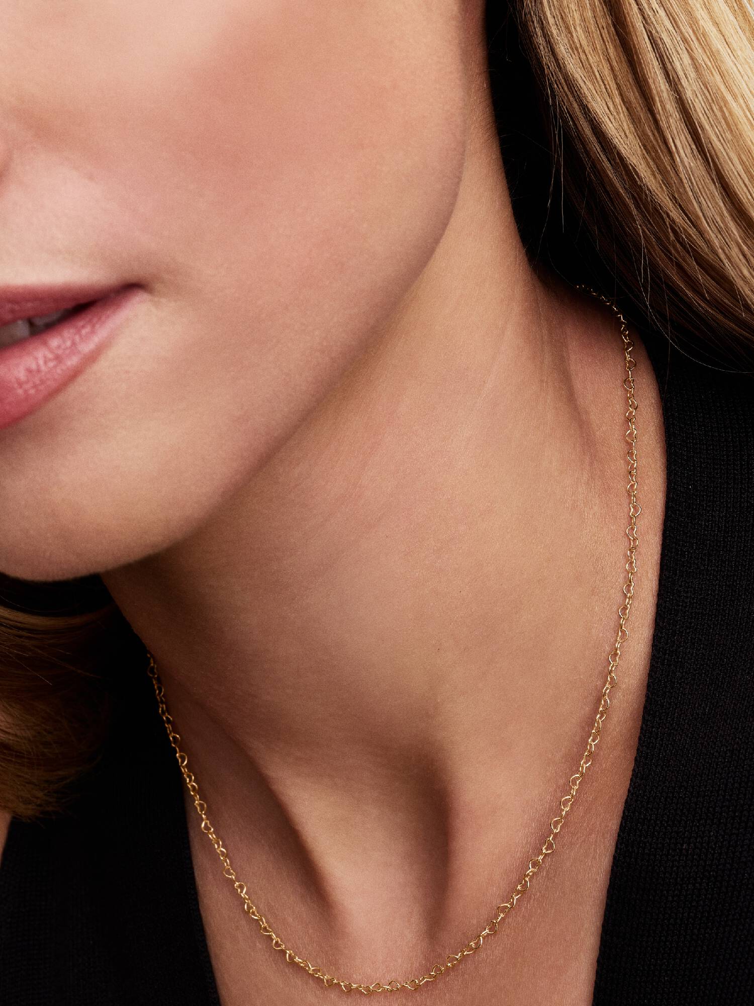Pandora Era Linked Hearts Chain Necklace