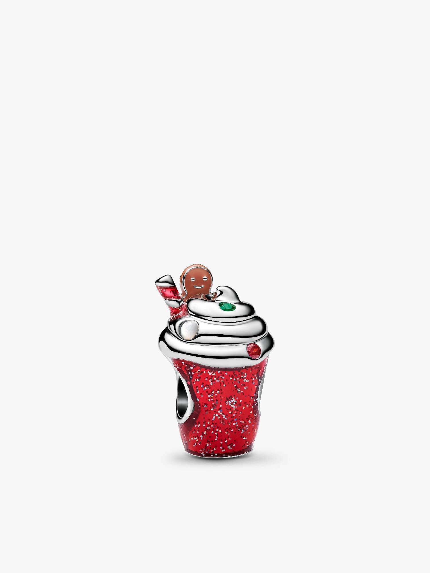 Gingerbread Drink Charm, Platinum Plated