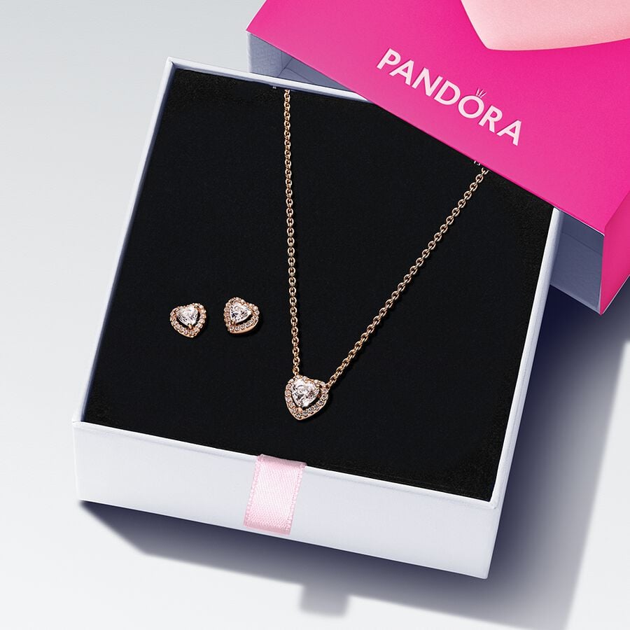 Sparkling Elevated Heart Jewellery Gift Set image number 0
